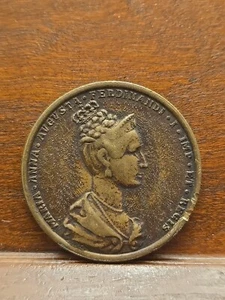 Krönungsmedaille Münze Ferdinand & Maria Anna Augusta 1836 Deutschösterreich Prag - Bild 1 von 4
