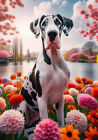 Great Dane Harlequin - Best Of Breed Dcr Spring House Size Is 28" X 40" Flag