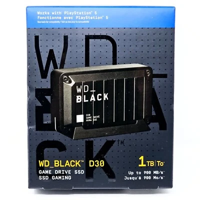 WD_Black D30 Game Drive SSD 1TB Brand NEW PlayStation 5 PS5 Western Digital - Image 1 of 4