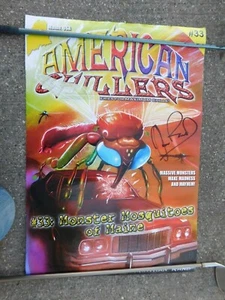 AMERICAN CHILLERS JOHNATHAN RAND MONSTER MOSQUITOS AUTOGRAPHED POSTER - Picture 1 of 6