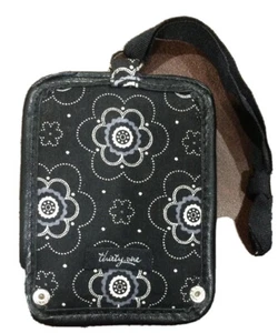 Thirty-One~Black|White Floral~Wristlet~Grab N Go ~Organizer~Wallet~ ID Holder - Picture 1 of 8
