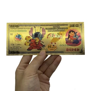 Puntada coleccionable Disney chapada en lámina de oro 24k "¡Feliz tiempo!" Billete #7/7 - Imagen 1 de 2