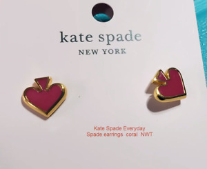 Kate Spade earrings  Everyday Spade coral  NWT