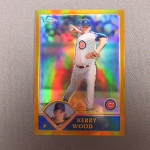 2003 Topps Chrome #177 Gold Refractor/449 Kerry Wood Chicago Cubs Pitcher