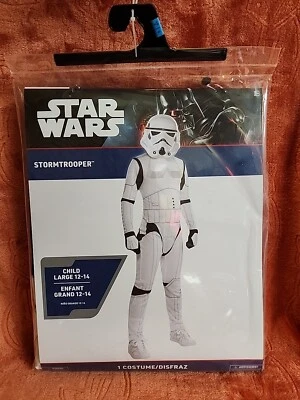 Disfraz de soldado de asalto de Star Wars.  Niño grande (12-14) con máscara. Nuevo/sellado Foto 1 de 4