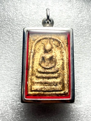 COLGANTE AMULETO TAILANDÉS PHRA SOMDEJ BUDA MEJOR PODEROSO ENCANTO NATURAL TALISMÁN Foto 1 de 4