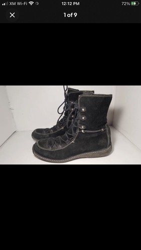 Stivaletti da donna Timberland Reykir Ghillie pelle scamosciata nera shearling taglia 8 5