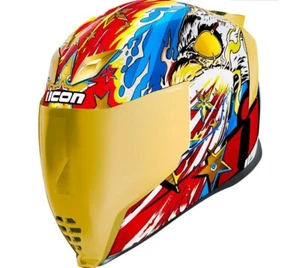 Casco completo de motocicleta Icon Airflite Freedom Splitter talla mediana - Imagen 1 de 18