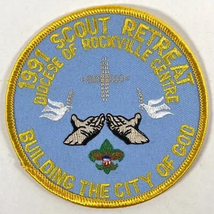 Diocese Of Rockville Centre 1991 Scout Retreat Vintage BSA Patch Scout Badge - Picture 1 of 3