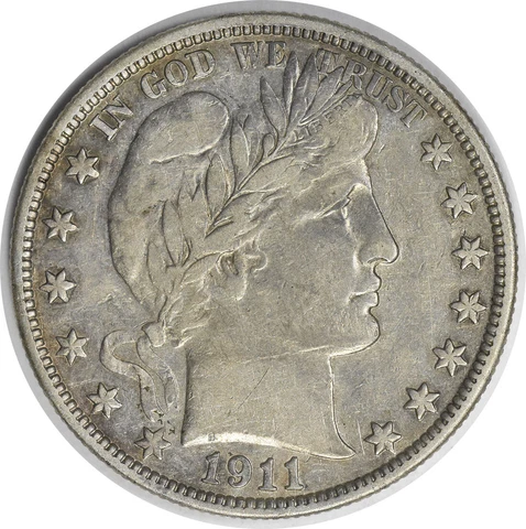 1911-S Barber Silver Half Dollar EF Uncertified #121 Cover