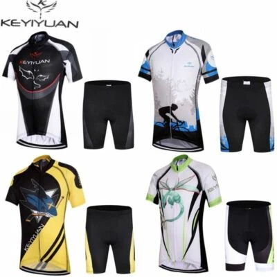 Conjuntos acolchoados de jersey e shorts infantis de ciclismo de verão S-XXXL - Imagem 1 de 4