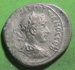 Roman Provincial ar28 Billon Tetradrachm Coin of Gordian III EAGLE Antioch  RAM - Picture 1 of 3