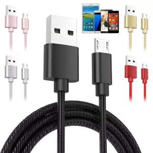 1M 2M 3M Long Micro USB Fast Charging Charger Data Cable for Samsung S7 edge S6 - Picture 1 of 13