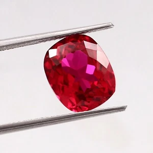 Natural Flawless Mozambique Blood Red Ruby 6.65 Ct Cushion Cut Loose Gemstone - Picture 1 of 6