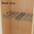 Adjustable Plastic Cupboard Storage Black/White Organizer Shelf