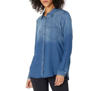 AG Jeans Nola Lightweight Denim Shirt w/ Pocket – Zuma Wash, Women’s Large - Picture 1 of 2