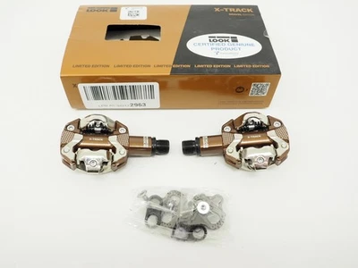 New! Look X-Track Gravel Edition Bicycle Clipless Pedals Brown/Bronze W/Cleats - Image 1 of 4
