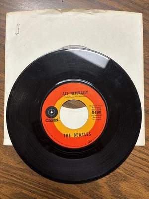 RARE Beatles “Yesterday & Act Naturally” RED TARGET 45 Capitol 5498 Scranton - Image 1 of 4