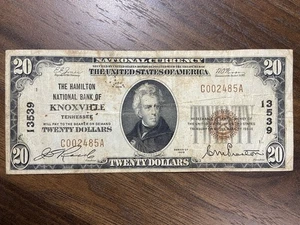 1929__ $20__Hamilton National Bank Of KNOXVILLE, TN__ Note, Bill, Dollars - Picture 1 of 2