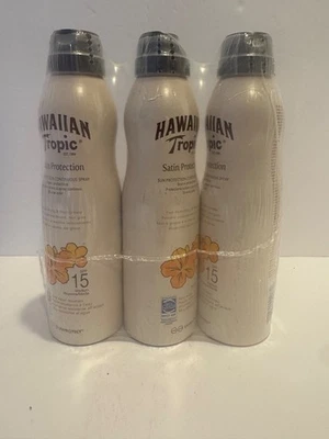 HAWAIIAN TROPIC SATIN PROTECTION SPF 15 MEDIUM - 3 PACK SEALED - Image 1 of 4