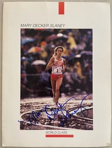 Mary Decker Slaney **Signatur / Autogramm** Ordner - Bild 1 von 6