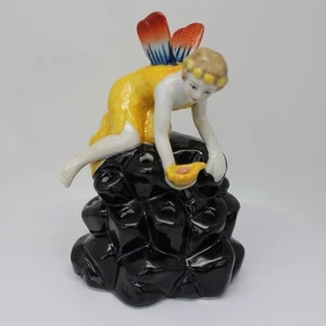 Blumenhalter Figur Fee Art Deco - Deutscher Stil Jugendstil Porzellan V - Bild 1 von 12