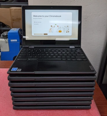 8x Lenovo 500e Chromebook 2nd Gen 81MC Celeron N4120 4GB RAM 32GB SSD | LP123DS - Image 1 of 4