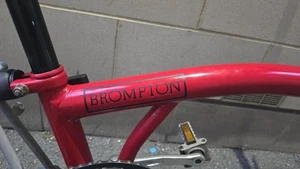 2 x BROMPTON DECALS Bike Frame Stickers Cycling Forks Wheel Helmet Road Custom - Picture 1 of 10