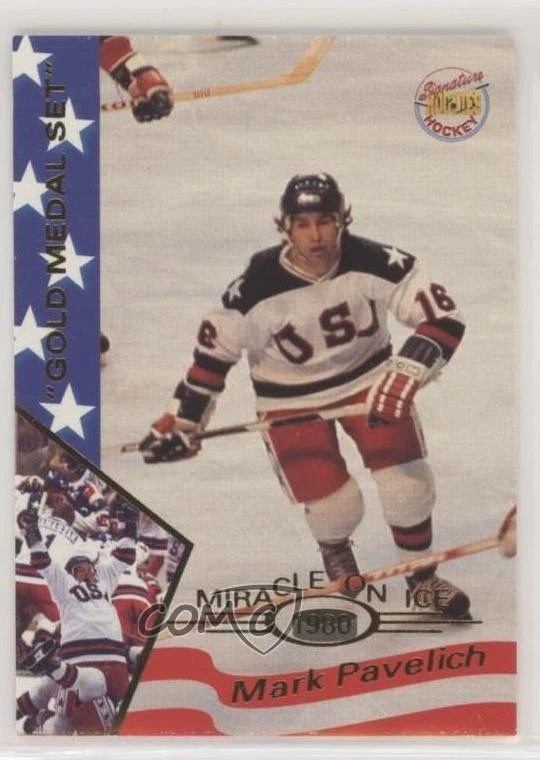1995 Signature Rookies Miracle on Ice 1980 Gold Medal Set Mark Pavelich #25 - Image 1 of 2