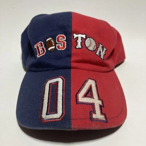 2004 Boston Red Sox New England Patriots World Champions Strapback Hat Red Blue - Picture 1 of 13