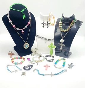 Lote de joyas para niños con temática de cruz cristiana joyas religiosas para niños - Imagen 1 de 10
