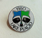 1980 Winter Olympic Lake Placid Pin, Enamel Roni Racoon