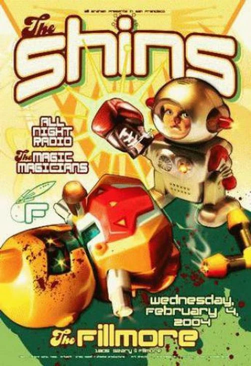 THE SHINS FILLMORE 2004 CONCERT POSTER F606 MINT - Image 1 of 1