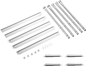 5-Pack Grill Tube Burners Heat Plates Stainless Steel Replacements for Charbroil - Picture 1 of 12