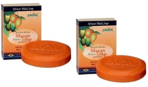 Paquete de 2 - Jabón de mantequilla de mango - Jabón 100% base vegetal 3,5 OZ - Imagen 1 de 2
