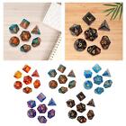 7pcs Acrylic Dice, D4-d20 Entertainment Toys, Polyhedral Dice Set, Multi-Sided