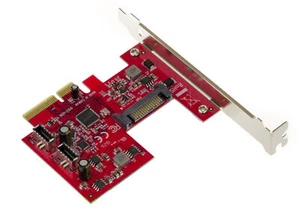 Pcie USB 3.1 - 10 GB - 2 Ports On Flat Angle Bracket Rear - Type C - Chipset - Bild 1 von 4