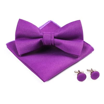 Juego de pajarita de bolsillo cuadrada con pajarita de bolsillo para hombre Foto 1 de 4