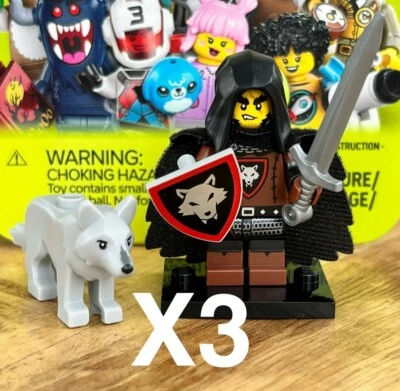 LOT Of 3 LEGO Wolfpack Beastmaster New Sealed - #71048 Series 27 CMF Minifigures - Image 1 of 4