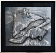 Abstract Airbrush on Reflective Aluminum Braille Printing Plate - Original Art