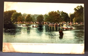 Circa 1905 Lake Scene Roger William Park, Providence, Rhode Island Postcard - Picture 1 of 2