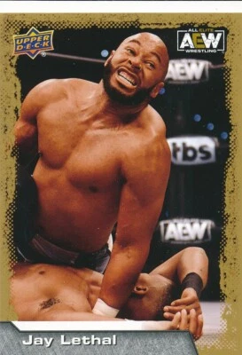 #32 JAY LETHAL 2022 Upper Deck AEW Wrestling GOLD - Image 1 of 2