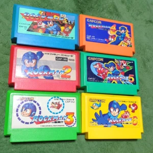 Lot 6 Rockman 1 2 3 4 5 6 set Megaman Capcom Nintendo famicom NES Japan Tested - Picture 1 of 1