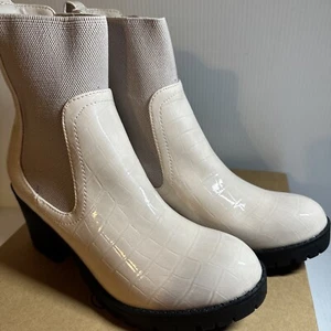 Coconuts Matisse Lane Block Heel Chelsea boots Size 7m Ivory Women New - Bild 1 von 8