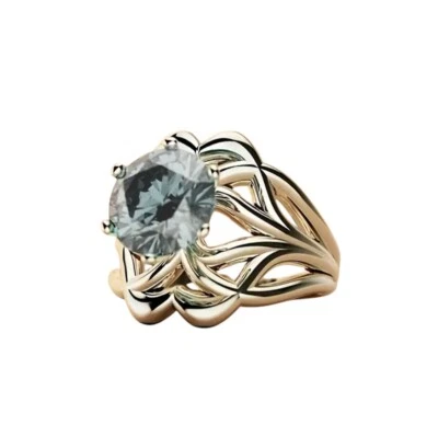 Anillo Solitario Boutique Grande Circonita Cúbica Plata Mujer Talla 6 5️⃣ Foto 1 de 4