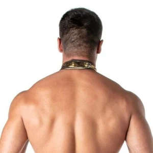 TOF PARIS Glitter Fashion Silver Collar Necklace Sequins Gold - Bild 1 von 2