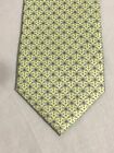 Pierre Cardin Mens Silk Tie Necktie 57 x 3 1/4 Skinny Green Dragonfly Print Silk