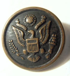 1910s World War I antique 29 mm metal Great seal button city button works 54112 - Picture 1 of 4