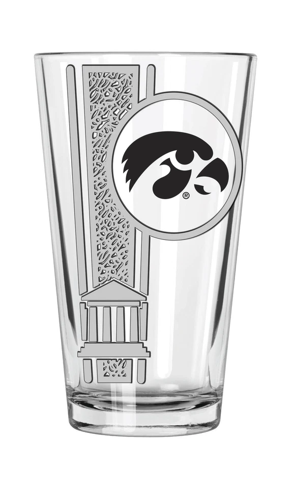 Vidrio de pinta calcomanía grabada Iowa Hawkeyes 16 oz Foto 1 de 1