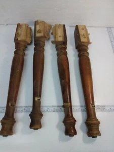 Sec-A Set of 4 Wooden Turned Spindle Legs. size 20" Long 2"wide 2"wide - Picture 1 of 12
